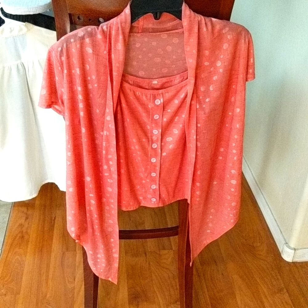 Summer top set shirt with vest size xs